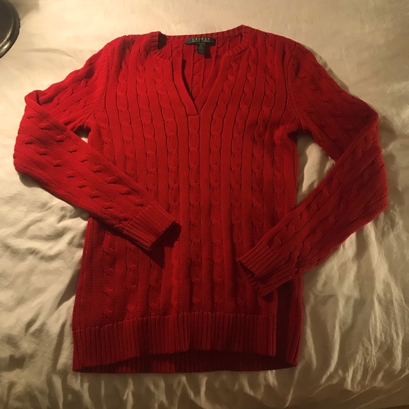 Lauren by Ralph Lauren Red Knitted sweater - Picture 1 of 2
